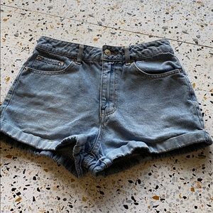 Forever 21 Light Denim Shorts 25 Waist Cuffed Hem